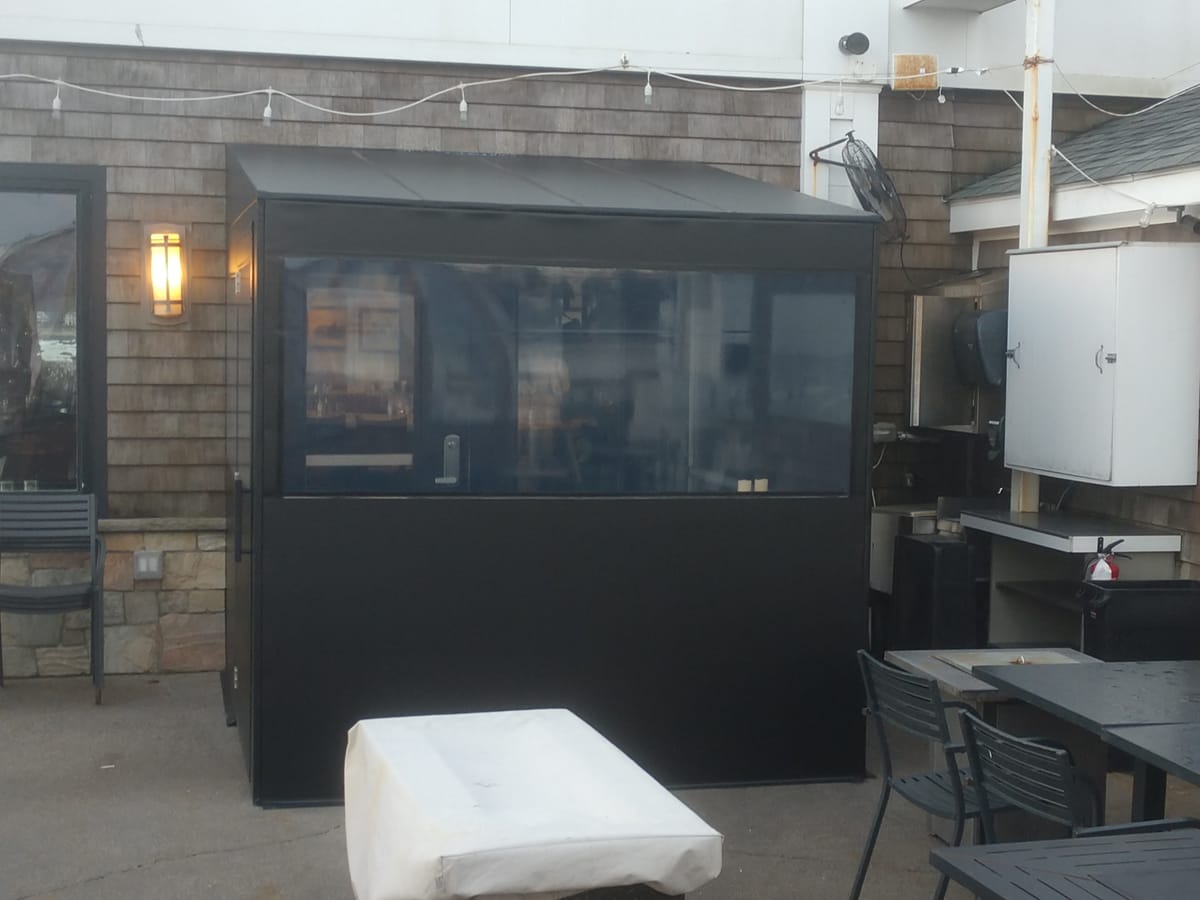 Commercial vestibule enclosure at Coast Guard House