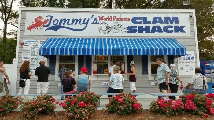 Custom storefront awning on commercial building