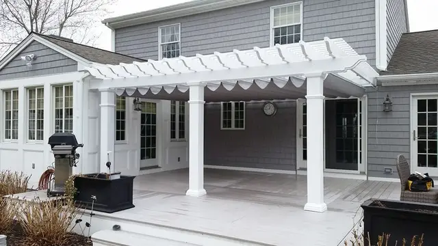 Under-fabric pergola