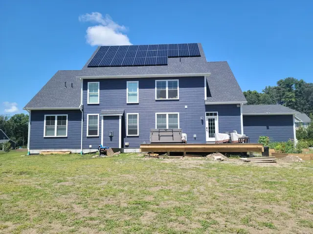 Before the awning — the bare rear deck