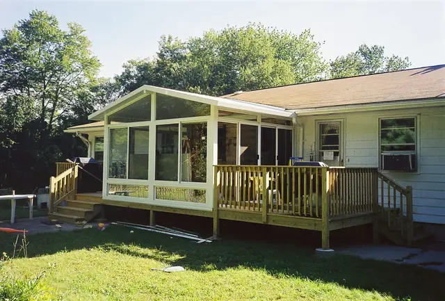 Sunroom and deck combination