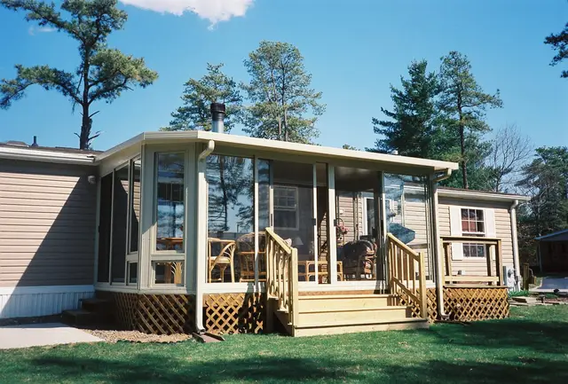 Enclosed patio room addition
